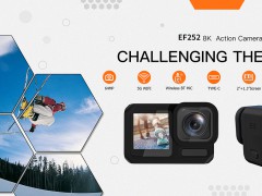 2024 New Arrival World First 8K Underwater Sports Action Camera EF252, with10M body Waterproof and H
